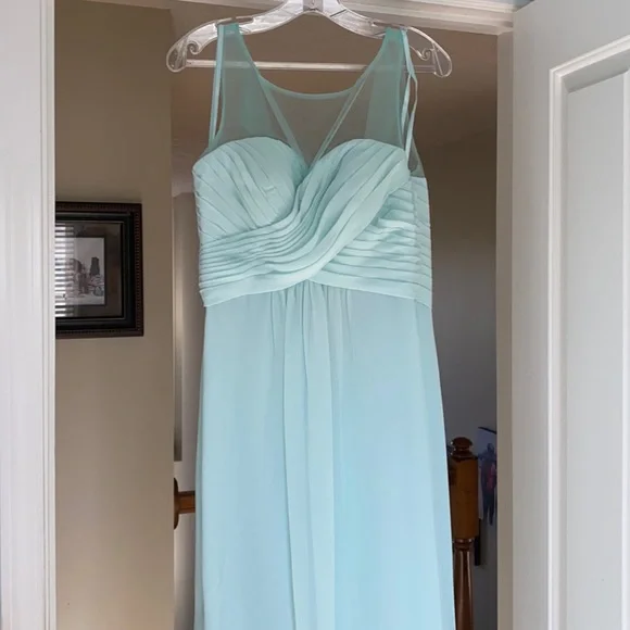 mix match bridesmaid dresses Tulle Bridesmaid Dresses 2026 for Women A-Line V-Neck Short Sleeves Floor-Length Formal Wedding Guest Gowns with Belt, As Picture